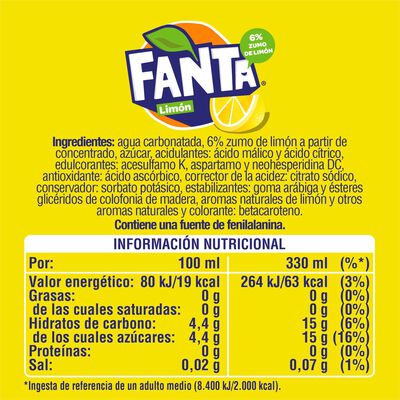 Refresco limón Fanta lata 33cl