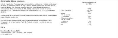 Morcilla achorizada ib&eacute;rica Carchelejo pieza 250g