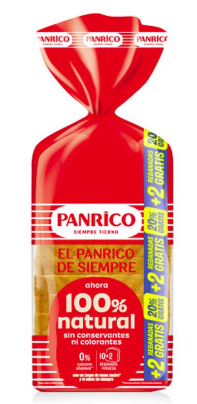 Pan Molde Panrico 410g+20% 100% Natural