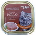 Comida h&uacute;meda gato Meque tarrina rico en pollo 100g