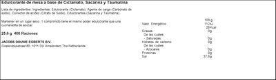 Edulcorante Natreen 400u en comprimidos