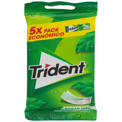 Chicle de hierbabuena sin azúcar Trident fresh Pack 5
