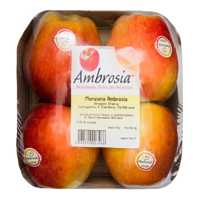 Manzana ambrosia bandeja 800g aproximadamente