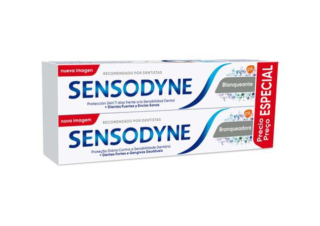 Pasta dental Sensodyne 2x75ml blanqueante
