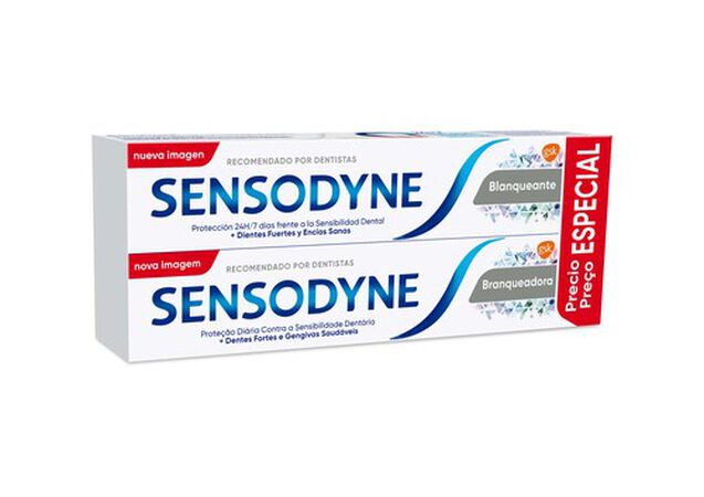 Pasta dental Sensodyne 2x75ml blanqueante