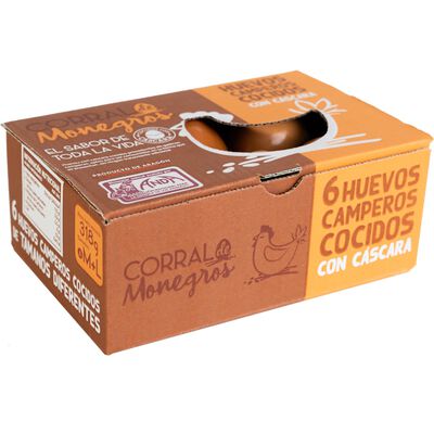 Huevos cocidos camperos de Corral de Monegros 6 unid
