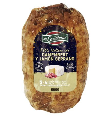 Pollo relleno con camembert y jamón serrano La Carloteña 600g