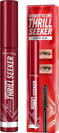 M&aacute;scara de pesta&ntilde;as Rimmel Thrill Seeker Waterproof Negro