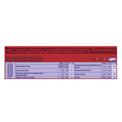 Chocolate con leche Milka y galleta lotus Biscoff 90g
