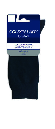 Calcet&iacute;n Algod&oacute;n Hombre Golden Lady Talla G Negro