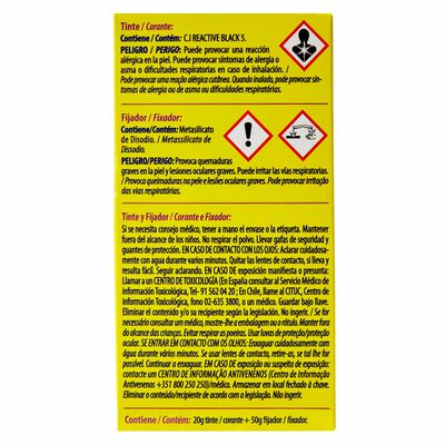 Tinte para ropa Iberia 40&ordm;c 2 sobres negro