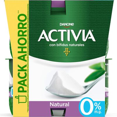 B&iacute;fidus probi&oacute;tico Activia desnatado 0% materia grasa pack 8 natural