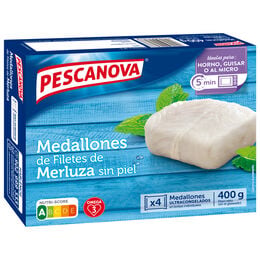 Medallones de merluza PESCANOVA, caja 400 g