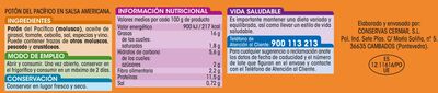Potón en trozos con salsa americana Alipende pack3