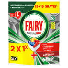 Detergente en pastillas para lavavajillas Fairy Platinum plus Lim&oacute;n 15+15 uds