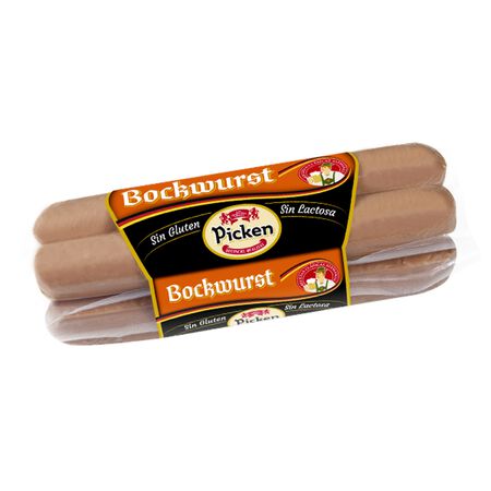 Salchichas Bockwurst cocidas y ahumadas de cerdo sin gluten pack 2x150g Picken