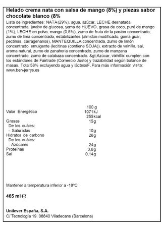 Ben&Jerry´s Mango 465ML