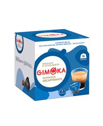 Cápsulas de café espresso descafeinado 16 cápsulas Gimoka
