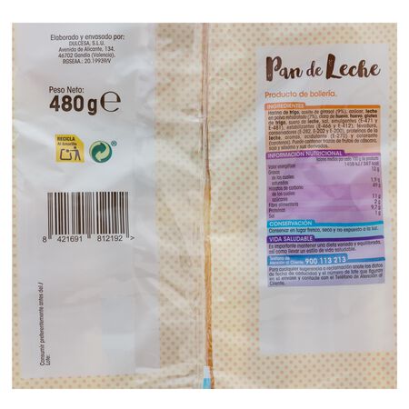 Pan de leche Alipende 12 uds