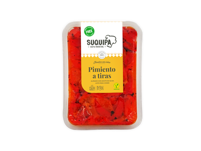 Pimientos en tiras al horno de le&ntilde;a Suquipa 250g