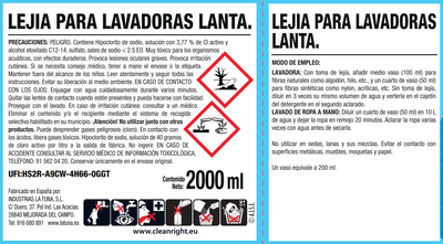 Lej&iacute;a densa 2l Lanta para lavadora