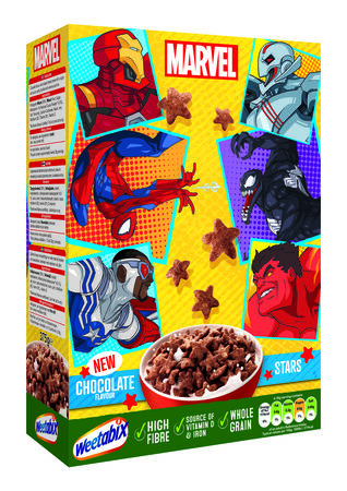 Cereales con chocolate Weetabix Marvel Stars 375g