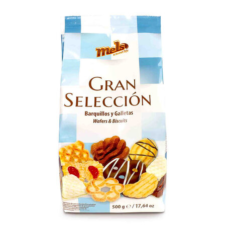 Barquillos y galletas Mels 500g gran selección