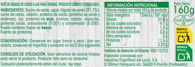 Pat&eacute; a las finas hierbas Alipende 160g