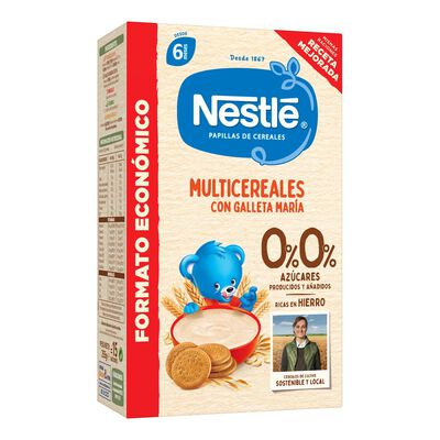 Papilla Nestl&eacute; multicereales con galleta desde 6meses 255g