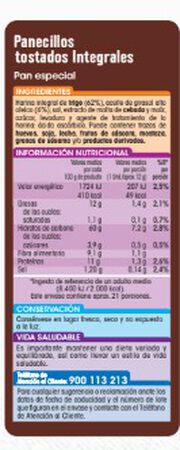 Panecillos tostados integrales Alipende 250g