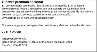 Ginebra Nordés 70cl + vaso