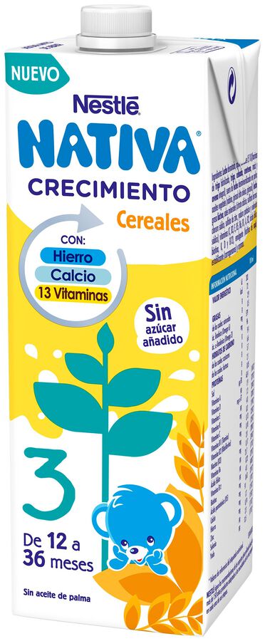 Leche crecimiento Nestl&eacute; junior cereales desde 12meses 1l