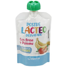Postre lácteo desnatado Alipende 100gr Fresa y plátano