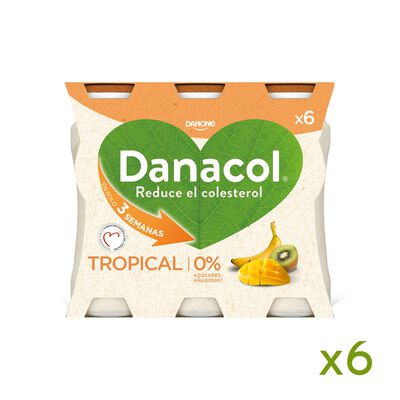 Bebida l&aacute;ctea Danacol colesterol pack 6 tropical