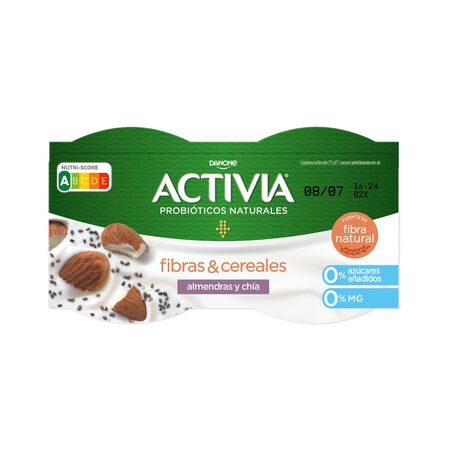 Bífidus probiótico Activia 0% pack 4 chia y almendras