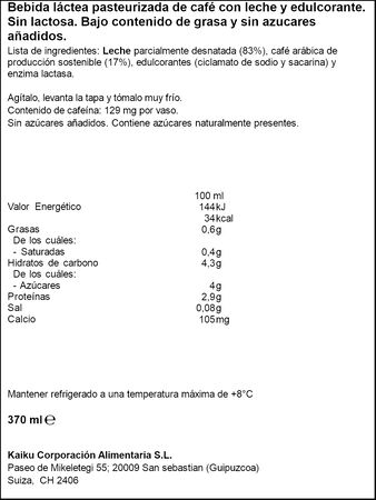 Kaiku Caffe Latte Light MR BIG 370 ml