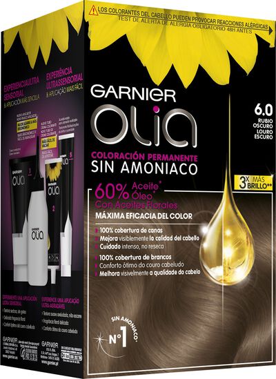Tinte de cabello sin amon&iacute;aco Garnier Olia n&ordm; 6 rubio oscuro