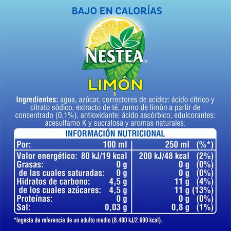 Refresco té negro Nestea 1,5l sabor limón