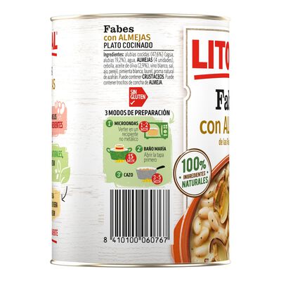 Fabes con almejas de las rias gallegas Litoral 440g