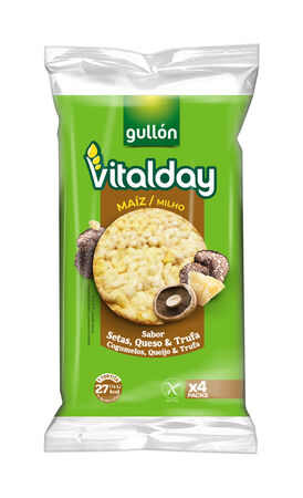 Tortita de maíz sabor setas queso y trufa Vitalday 103g