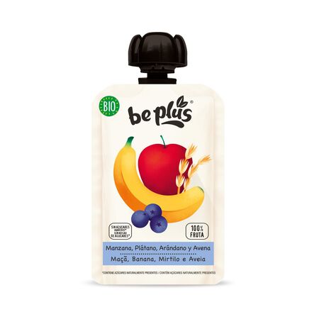 Pouch Be Plus eco frutas avena sin gluten 100g
