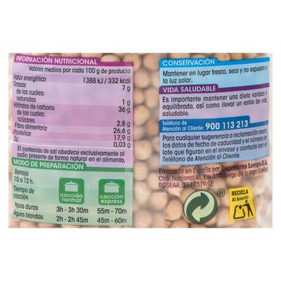 Garbanzo Alipende 1kg pedrosillano