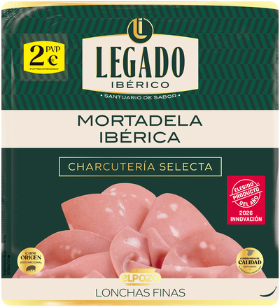 Mortadela ib&eacute;rica en lonchas finas Legado Ib&eacute;rico 150g