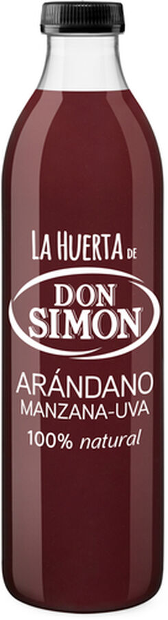 Zumo de arándanos manzana y uva refrigerado La Huerta 750ml