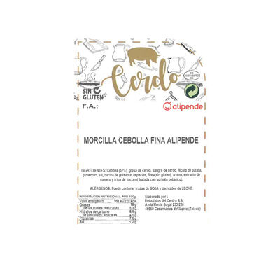 Morcilla cebolla fina Alipende