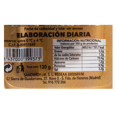 Sandwich integral mixto 130g
