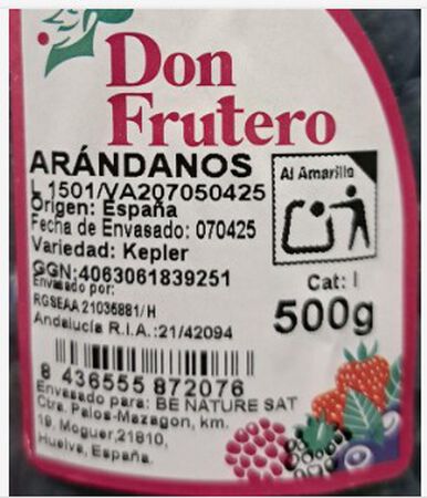Ar&aacute;ndano bandeja 500g