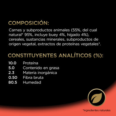 Cl&aacute;sicos comida h&uacute;meda para perro con buey tarrina 150 g