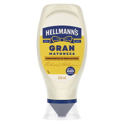 Mayonesa bocabajo con dosificador Hellmann's 430ml