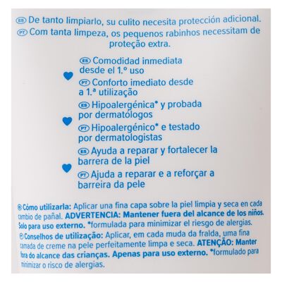 Crema protectora bebé pañal Johnson's 100ml alivio inmediato